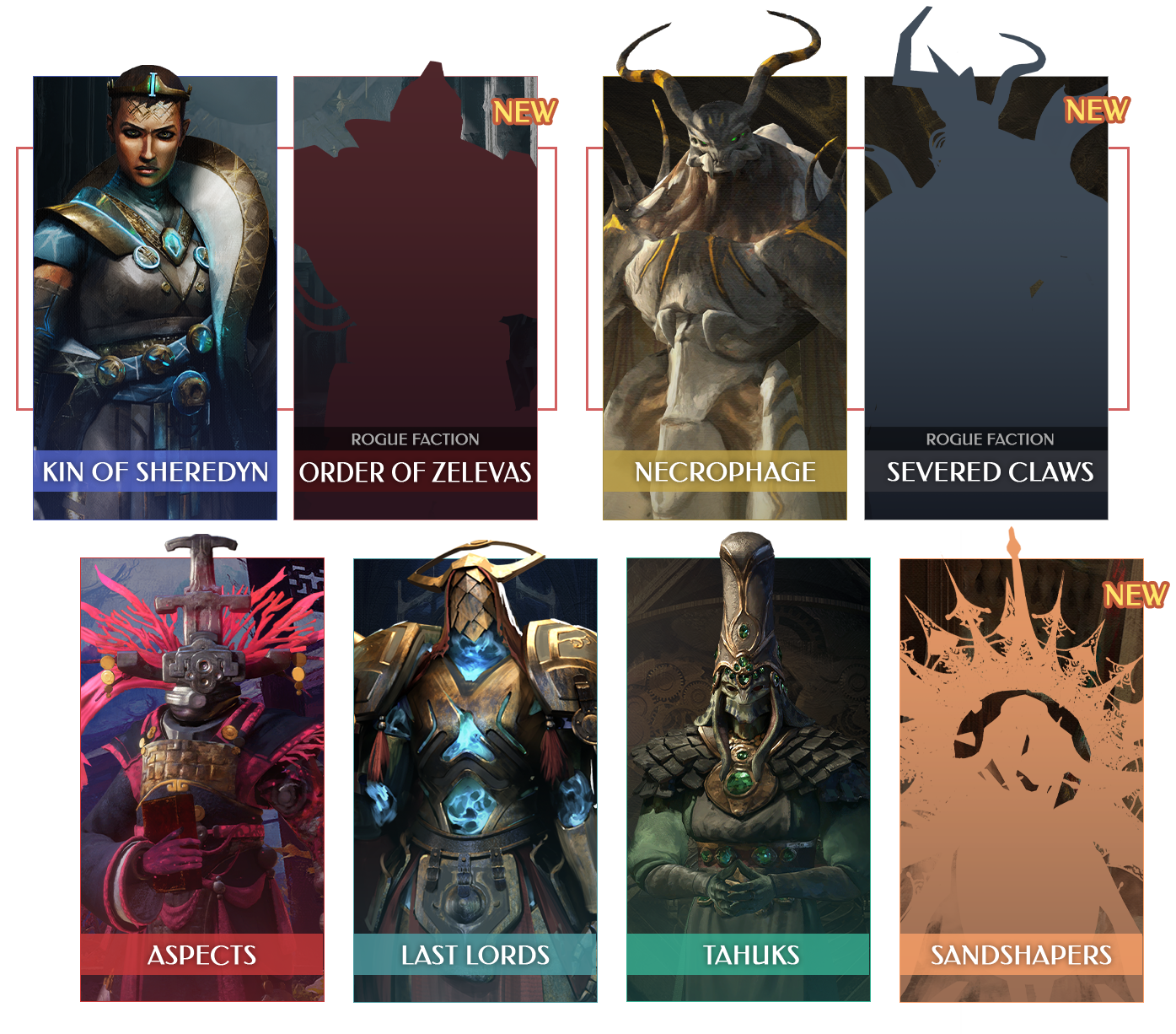 The faction leaders of Endless Legend 2