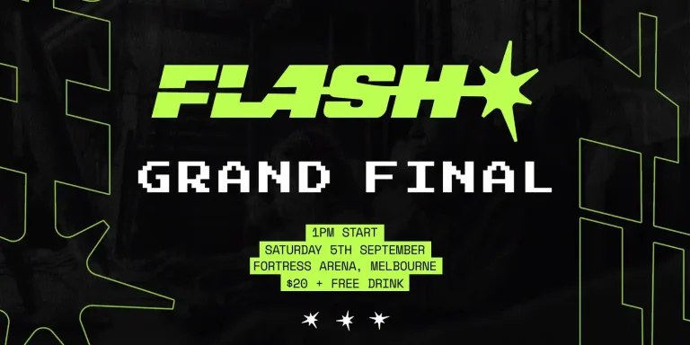 FLASH Oceania League of Legends Grand Final event banner for Fortress Melbourne