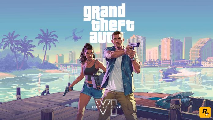 Grand Theft Auto VI key art (Image: Rockstar Games) Official Grand Theft Auto VI artwork showing Jason and Lucia in Vice City