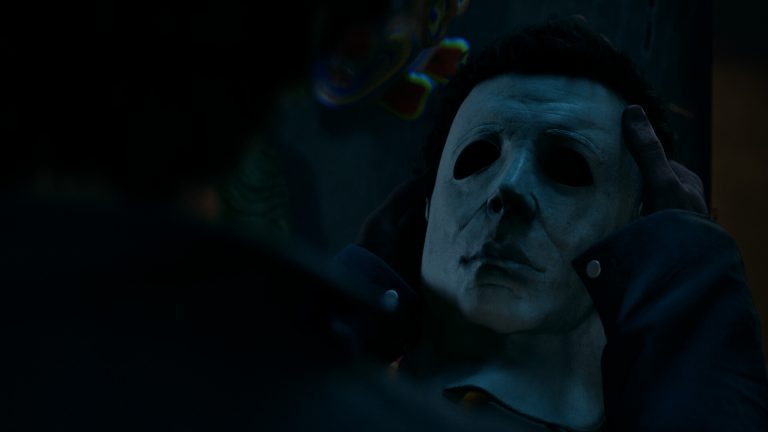 A screenshot from Halloween: The Game showing the town of Haddonfield
