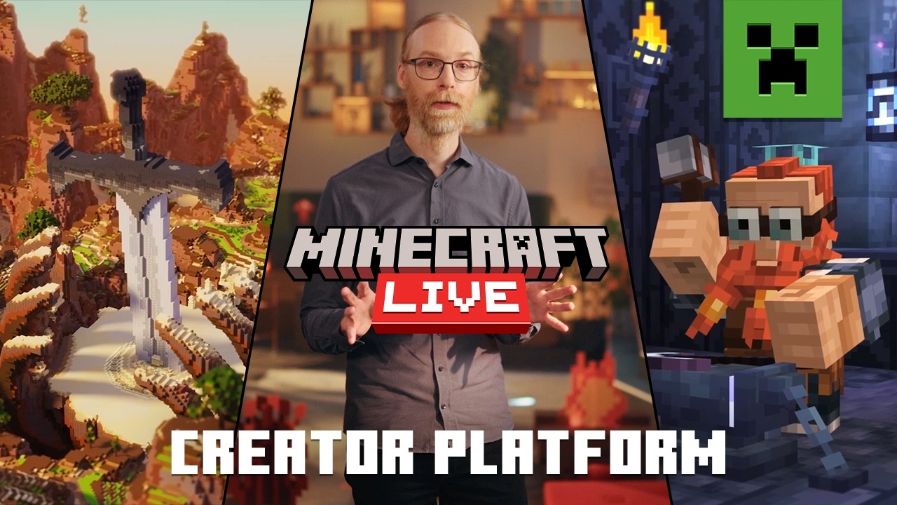 Minecraft LIVE creator platform segment title card