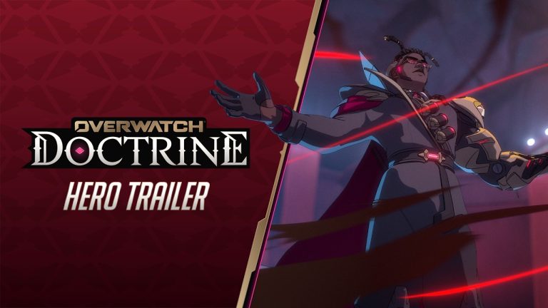 Still from Blizzard's Breakout hero trailer for Overwatch's new support hero Doctrine