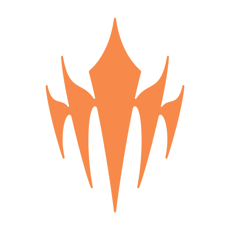 The orange LCP logo, a stylised crown-like emblem.