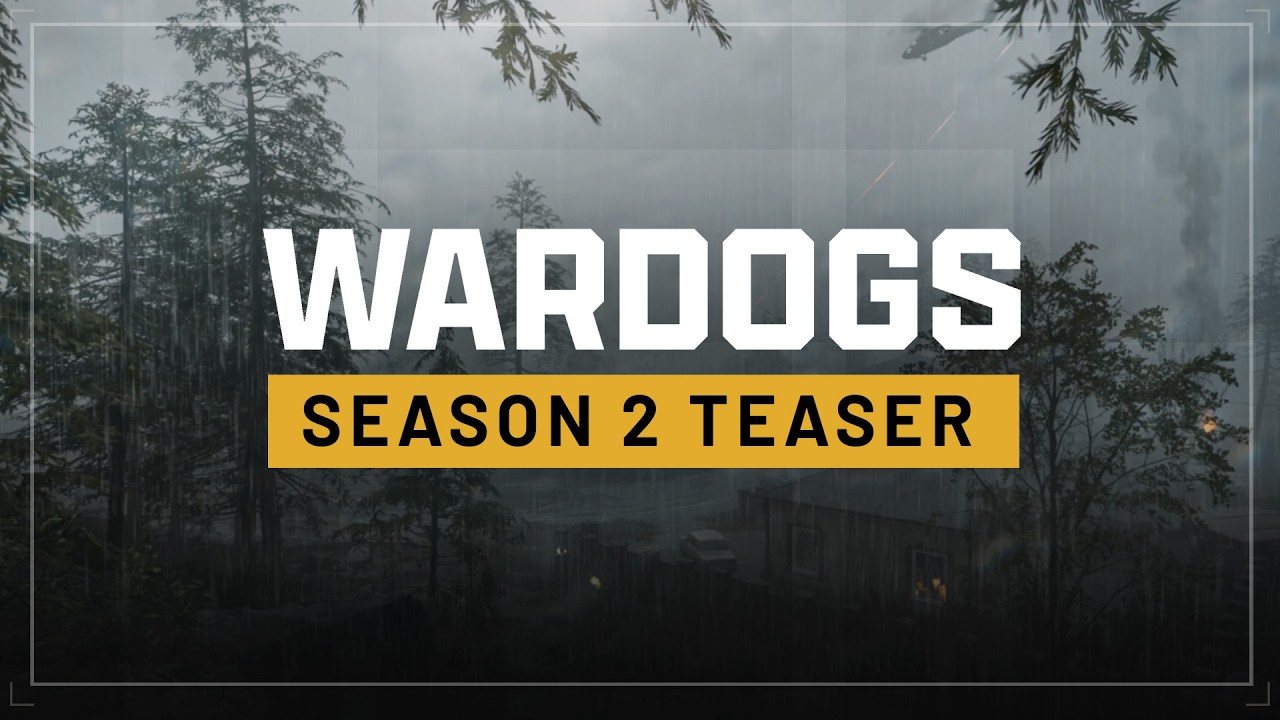 WARDOGS Season 2 Teaser title card over a misty, rain-soaked forest